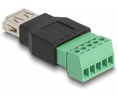 DELOCK USB 2.0 Typ-A Bu zu Terminalblock Adapteris 2-teilig