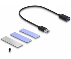 Delock USB 3.2 Gen 2 Gehäuse für PlayStation®5 mit M.2 NVMe Slot - werkzeugfrei