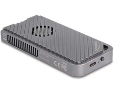Delock USB 40 Gbps Gehäuse für 1 x M.2 NVMe SSD im Gaming Style mit LED und Lüfter - werkzeugfrei
