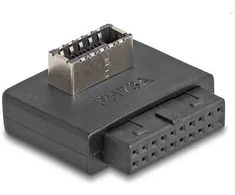 Delock USB 5 Gbps Adapteris Pfostenbuchse zu intern Typ-E Key A Buchse gewinkelt mit Gehäuse