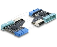 Delock USB 5 Gbps Hub 20 Pin Pfostenbuchse zu 1 x USB 5 Gbps 20 Pin Pfostenstecker und Type-E Key A Buchse