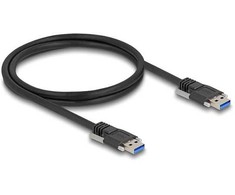 Delock USB 5 Gbps Kabelis Typ-A Stecker zu Typ-A Stecker mit Schraubenabstand 19 mm / M3 Schrauben 1 m juodas
