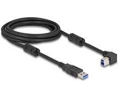 Delock USB 5 Gbps Kabelis Typ-A Stecker zu Typ-B Stecker 90° rechts gewinkelt 3 m