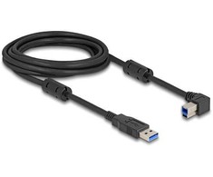 Delock USB 5 Gbps Kabelis Typ-A Stecker zu Typ-B Stecker 90° links gewinkelt 3 m