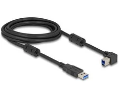 Delock USB 5 Gbps Kabelis Typ-A Stecker zu Typ-B Stecker 90° links gewinkelt 3 m