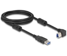 Delock USB 5 Gbps Kabelis Typ-A Stecker zu Typ-B Stecker 90° rechts gewinkelt 2 m