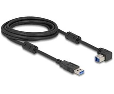 Delock USB 5 Gbps Kabelis Typ-A Stecker zu Typ-B Stecker 90° unten gewinkelt 3 m