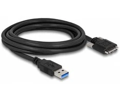 Delock USB 5 Gbps Kabelis Typ-A Stecker zu Typ Micro-B Stecker mit Schrauben 3 m