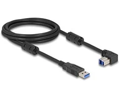 Delock USB 5 Gbps Kabelis Typ-A Stecker zu Typ-B Stecker 90° unten gewinkelt 2 m