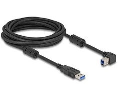 Delock USB 5 Gbps Kabelis Typ-A Stecker zu Typ-B Stecker 90° links gewinkelt 5 m