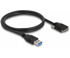 Delock USB 5 Gbps Kabelis Typ-A Stecker zu Typ Micro-B Stecker mit Schrauben 1 m