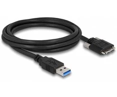 Delock USB 5 Gbps Kabelis Typ-A Stecker zu Typ Micro-B Stecker mit Schrauben 2 m
