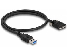 Delock USB 5 Gbps Kabelis Typ-A Stecker zu Typ Micro-B Stecker mit Schrauben 0,5 m