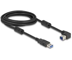 Delock USB 5 Gbps Kabelis Typ-A Stecker zu Typ-B Stecker 90° oben gewinkelt 3 m