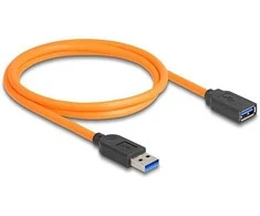 DELOCK USB 5 Gbps Kabelis USB Typ-A Stecker zu USB Typ-A Buchse fur Tethered Shooting 1m oranžinis