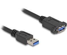 Delock USB 5 Gbps Kabelis USB Typ-A Stecker zu USB Typ-A Buchse zum Einbau 1 m juodas