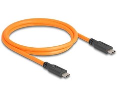DELOCK USB 5 Gbps Kabelis USB Type-C Stecker zu USB Type-C Stecker fur Tethered Shooting 1m oranžinis