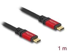 Delock USB 5 Gbps Kabelis USB Type-C™ Stecker zu Stecker PD 3.0 100 W E-Marker 1 m raudona Metall