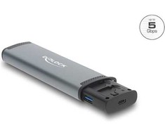 Skaitytuvas Delock DELOCK USB 5 Gbps Kartenleser mit SD und Micro SD Slot und Aufbewahrungsf�chern f�r Speicherkarten