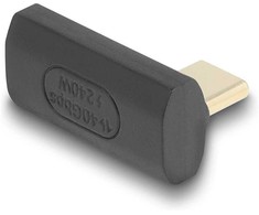 Delock USB Adapteris 40 Gbps USB Type-C™ PD 3.1 240 W Stecker zu Buchse gedreht gewinkelt links / rechts 8K 60 Hz