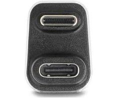Delock USB-C™ Adapteris 180° gewinkelt 40 Gbps PD 3.1 240 W Stecker zu Buchse U-Form 8K 60 Hz Metall