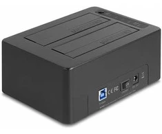 DeLOCK 64183 Dual Dockingstation fur 2 x SATA HDD / SSD mit Klon Funktion und Card Reader