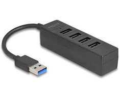 HUB USB Delock USB Hub 4 Port USB 5 Gbps su 4 x gniazdem USB Typ-A juoda
