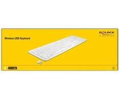 Delock USB klaviatūra 2,4 GHz belaidė balta (plokščia)