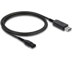 Delock USB Ladekabel 4,3 V für Elektrorasierer kompatibel mit Philips OneBlade 360 Face + Body - Rasierer Ladegerät Ersatzkabel 1 m