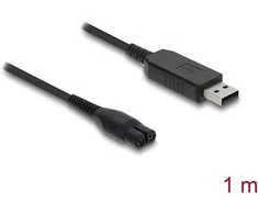 Delock USB Ladekabel 4,3 V für Elektrorasierer kompatibel mit Philips OneBlade 360 Face + Body - Rasierer Ladegerät Ersatzkabel 1 m