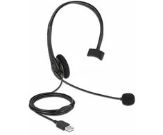 Delock 27177 - USB-Mono-Ausinės su Lautstärkeregler ultra-lengvos