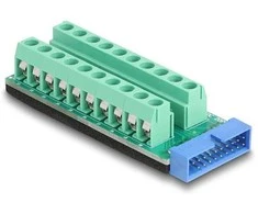 Delock USB Pfostenstecker zu Terminalblock Adapteris 20 Pin