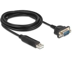Delock USB RS-232 Adapteris USB 2.0 zu D-Sub 9 Stecker mit Muttern kompaktem seriellen Steckergehäuse 1,8 m