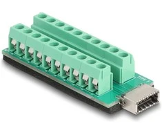Delock USB Typ-E Key A Buchse zu Terminalblock Adapteris 20 Pin