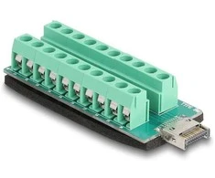 Delock USB Typ-E Key A Stecker zu Terminalblock Adapteris 20 Pin