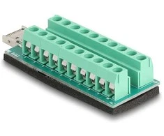 Delock USB Typ-E Key A Stecker zu Terminalblock Adapteris 20 Pin