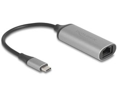 DeLOCK 81570, USB C tipo, RJ-45, 0,15 m, antracito spalvos