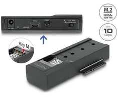 DELOCK USB Type-C Konverter fur 1 x M.2 SSD oder 1 x SATA SSD / HDD