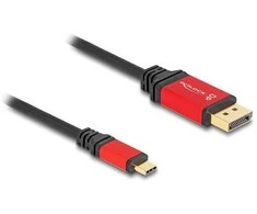 DELOCK ?USB Type-C zu DisplayPort Kabelis DP Alt Mode 8K 30 Hz mit HDR Funktion 1m raudona