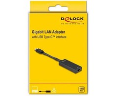 Delock USB Type-C™ Adapteris zu Gigabit LAN 1 x RJ45 slim ASIX