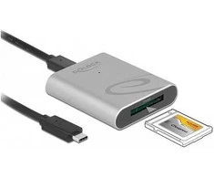 Delock 91751 - CFexpress - Sidabrinis - 10000 Mbit/s - Aliuminio - - Windows 7 32-bit / 7 64-bit / 8.1 32-bit / 8.1 64-bit / 10 32-bit / 10 64-bit - Linux Kernel... - USB 3.2 Gen 1 (3.1 Gen 1) Type-C