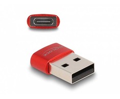 Adapteris USB Delock 60050 USB-A - USB-C Raudona (60050)