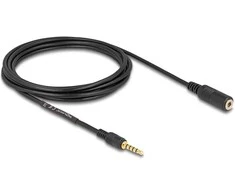 Delock Verlängerungskabel Klinke 3,5 mm 5 Pin Stecker zu Buchse 3 m juodas