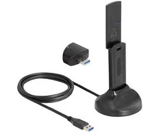Delock Wi-Fi 6E Dualband WLAN USB Adapteris AX5400 (2 x 2402 + 574 Mbps)