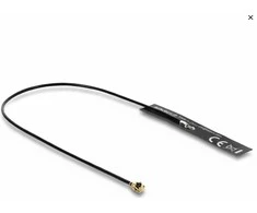 Delock WiFi 2,4 GHz Antenne I-PEX Inc., MHF® I Stecker 3,4 dBi omnidirektional mit Anschlusskabel 1.13 18 cm FPC intern Klebemontage