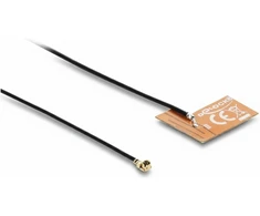 Delock WiFi 2,4 GHz Antenne I-PEX Inc., MHF® I Stecker 2 - 3 dBi omnidirektional mit Anschlusskabel 1.13 15 cm FPC intern Klebemontage