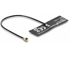 Delock WiFi 6 Antenne I-PEX Inc., MHF® I Stecker 4,5 - 5,0 dBi omnidirektional mit Anschlusskabel 1.13 10 cm FPC intern Klebemontage