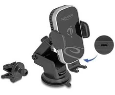 Delock Wireless Car Charger Išmanusis telefonas Halterung mit Ladefunktion und Kühlung 15 W - Qi