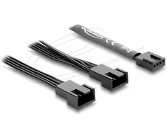 Delock Y-Lüfterkabel 1 x 4 Pin PWM Buchse zu 2 x 4 Pin PWM Stecker juodas ? 50 cm Länge mit 20 cm Abzweigen