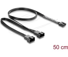 Delock Y-Lüfterkabel 1 x 4 Pin PWM Buchse zu 2 x 4 Pin PWM Stecker juodas ? 50 cm Länge mit 20 cm Abzweigen